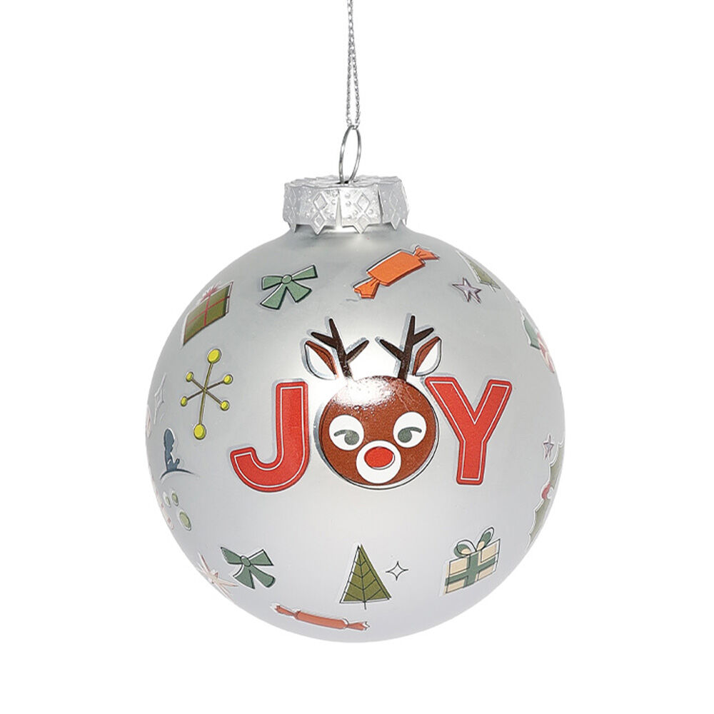 Reindeer Joy Christmas Ornament – 80MM